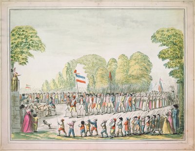 Revolutionäre Prozession, ca. 1789 von Etienne Bericourt